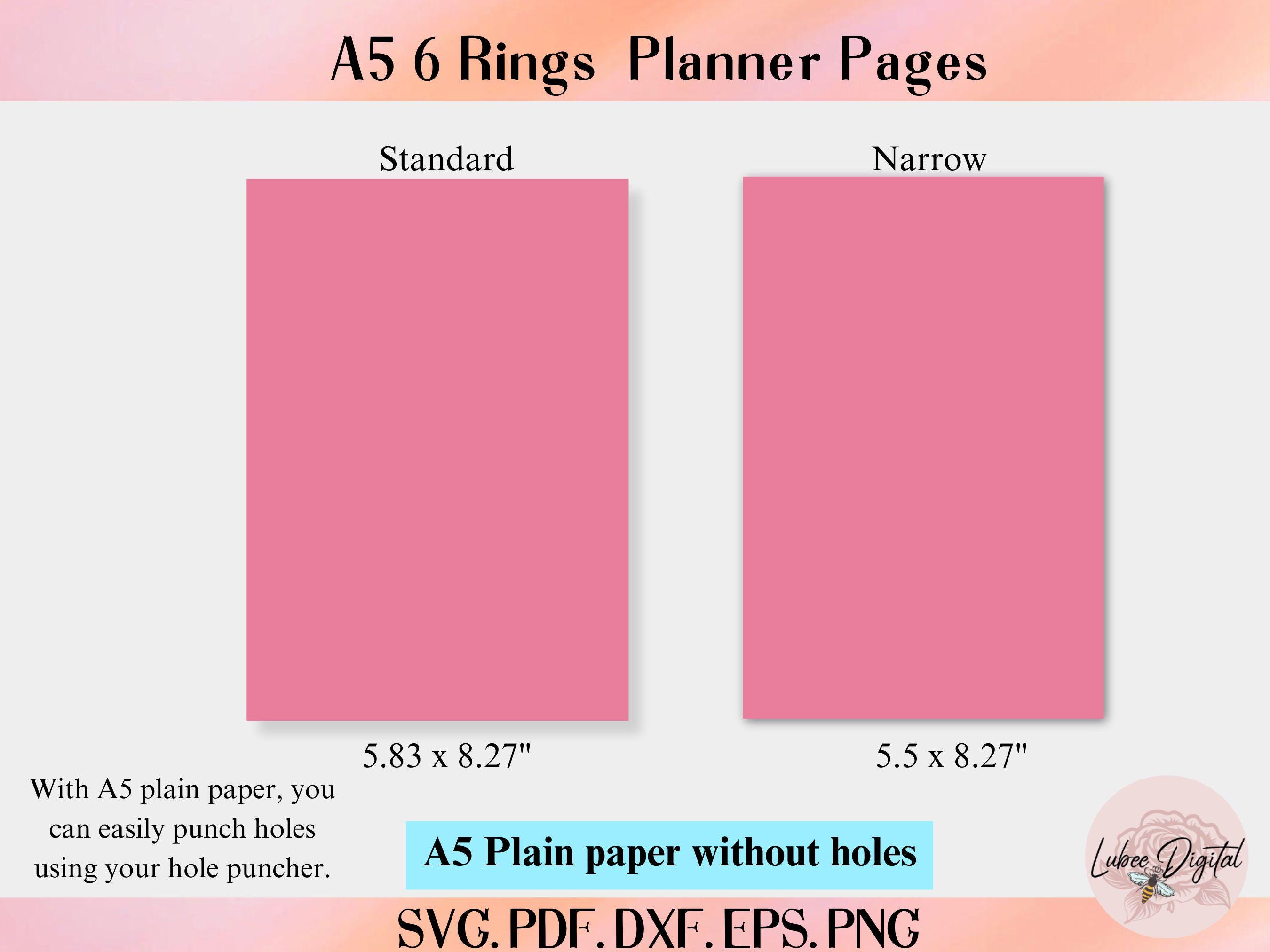 A5 Planner Insert Page Template,a5 Planner Dashboard, Planner Divider ...