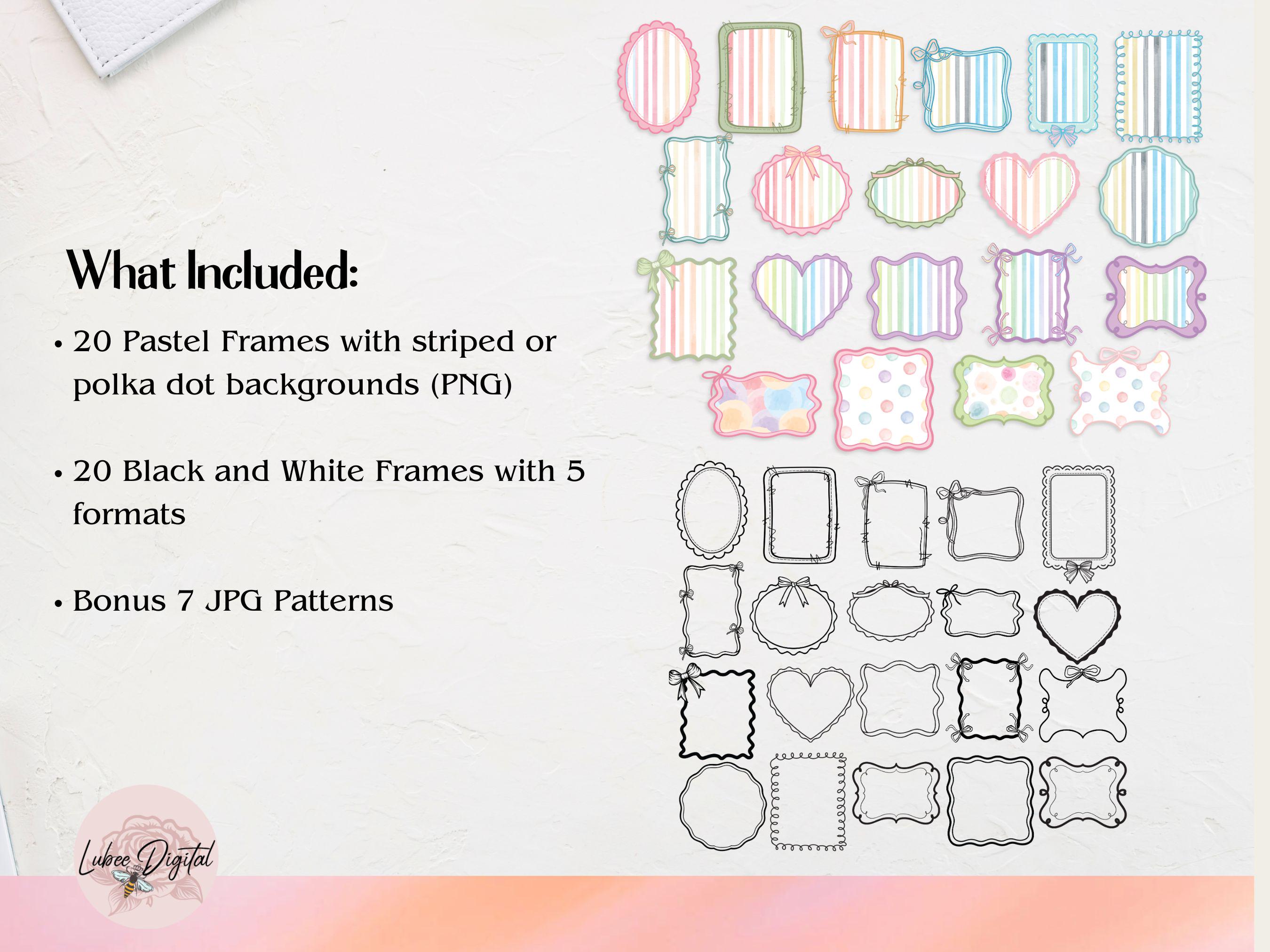 Coquette Frame Png Bundle,coquette Border Sublimation, Ribbon Frame Png ...