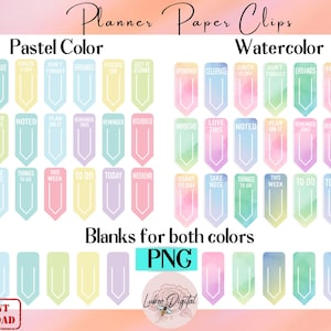 Planner Paper Clip Bookmark SVG,Page Keeper Template,Happy Planner Insert Pages,Disc Bound Divider,Cricut Planner Bookmark Cut Your Own Page
