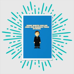 Some White Collar Jobs Are Harder Than Others Greeting Card, Catholic Priest's Gift, Catholic Ordination Card, Seminarian Vocation Card