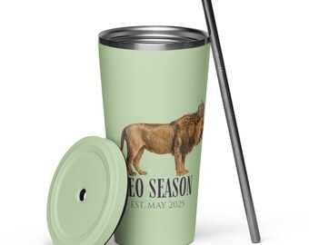 Pope Leo XIV Lion Tumbler, Catholic Gift, Leo Season Stainless Steel Cup