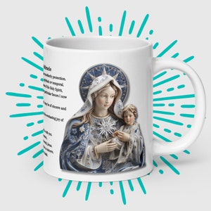 Our Lady of the Miracle Prayer Coffee Mug - Catholic Christian Gift