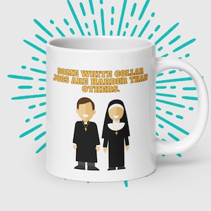 Catholic Humor Glossy Ceramic Mug,  Funny Catholic Ordination Gift, Priest Mug Gift, Catholic Gift, Catholic Coffee Mug, Funny Catholic Gift