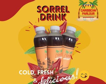 Trini Style Sorrel (Zobo) Drink - 1L Bottle Made-to-Order