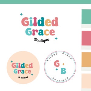 Logo-Design für kleine Unternehmen, DIY-Logo-Vorlage Canva, bearbeitbares Logo, Branding-Logo-Design Canva, Pastell-Logo-Design, Boutique-Logo