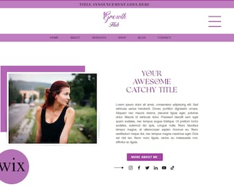 Wix Website Vorlage für Shop, Blog (Digitaler Download)