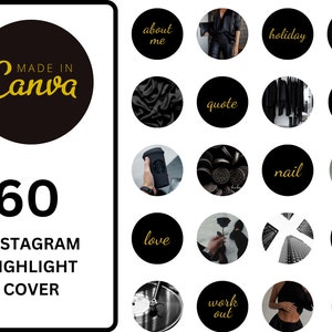 60 Black Instagram Highlight Covers, Luxury Instagram Story Highlights, Aesthetic Instagram Story Highlight Icons, Instagram Highlights