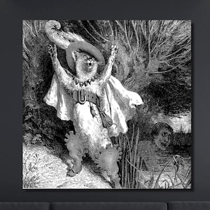 Angano by Gustave Dore, Gustave Dore Canvas Wall Art, Cat Paintings, Symbolism Art, Dore Artwork Canvas/Panel Home&Office Decor Gift 8