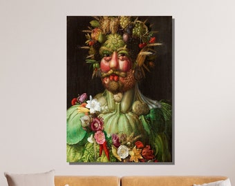 ジュゼッペ・アルチンボルド「春」キャンバスアートプリント、花の肖像