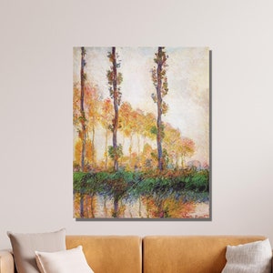 Claude Monet Canvas Wall Art, Claude Monet Poplars (Autumn) II, Canvas Poster&Panel, Impressionism, Reproduction Art, Home/Office Decor 12