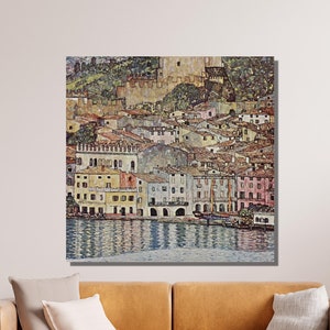 Gustav Klimt Canvas Wall Art, Gustav Klimt Malcesine on the Garden Lake, Symbolism Art, Art,Canvas Poster&Panel, Klimt Artwork Home Decor 16