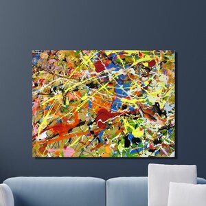 Jackson Pollock Canvas Wall Art, Jackson Pollock Art Print, Expressionism, Jackson Pollock Artwork, Reproduction Art, Home&Office Decor 10