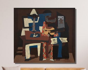 パブロ ピカソ - 1921 3人の音楽家 絵画 プリント 複製 壁アート