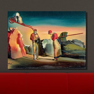 Salvador Dali Canvas Wall Art, Salvador Dali Atavism at Twilight 1934 Art Print, Dali Poster Print, Art Reproduction, Home&Office Decor 26