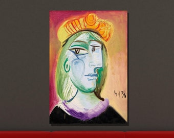 Pablo Picasso Canvas Wall Art, Pablo Picasso Portrait of A Woman Art Print, Reproduction Print, Surrealism Art, Home&Office Wall Decor 14