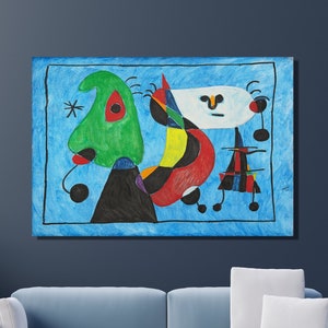 Joan Miro Canvas Wall Art, The Making Of A Miro by Joan Miro Art, Reproduction Print, Surrealism Art Home&Office Canvas Wall Decor Gift 5