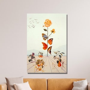 Salvador Dali Canvas Wall Art, Salvador Flowers Dali Art Print, Surrealism Art, Salvador Dali Poster and Panel, Home&Office Wall Decor 30