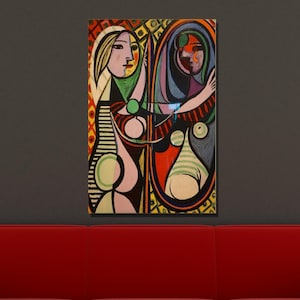 Pablo Picasso Canvas Wall Art, Pablo Picasso Girl Before A Mirror Art Print, Reproduction Art, Large Canvas Wall Art, Home&Office Decor 2