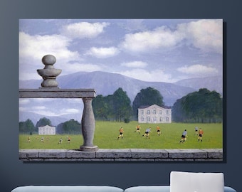 Lámina artística de René Magritte, decoración de pared surrealista en lienzo