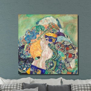 Gustav Klimt Canvas Wall Art, Gustav Klimt Baby Art Print, Symbolism Art, Art,Canvas Poster & Panel, Klimt Artwork Living Room Decor Gift 15