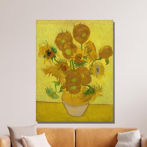 Vincent van Gogh Canvas Wall Art, Van Gogh Artwork, Van Gogh Sunflowers Art Print, Reproduction,Framed Poster Print Home&Office Decor Gift23