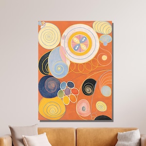 Hilma af Klint Canvas Wall Art, Hilma af Klint They Tens Mainstay IV Art Print, Abstract Art, Klint Painting Exhibition, Canvas Home Decor 8