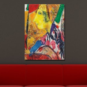 Marc Chagall &#39;The Reminder&#39; Canvas Art Print: Expressionism Home Decor