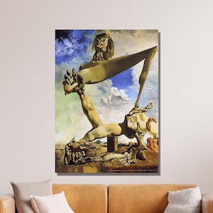 Salvador Dali Leinwand Wandkunst, Weiche Konstruktion mit gekochten Bohnen von Salvador Dali, Salvador Dali Poster und Tafel, Home&Office Wand Decor45