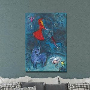 Marc Chagall Canvas Wall Art, Marc Chagall Circus One, Expressionism,  Abstract Art,Chagall Artwork Canvas/Panel Home&Office Decor Gift 24
