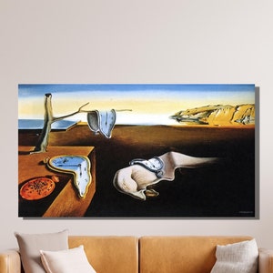 Salvador Dali Poster The Persistence eof Memory Picture Poster Artwork, Surrealist Painting Melting Clocks, Reproduction Art, Home Decor 14