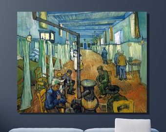 Van Gogh Ward in the Hospital in Arles Canvas Art Print