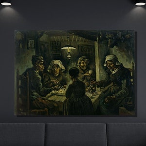 Vincent Van Gogh Canvas Wall Art, Van Gogh The Potato Eaters Print, Art Reproduction, Van Gogh Artwork, Framed Poster Print Home Decor 7