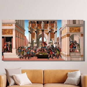 Sandro Botticelli Canvas Wall Art, Sandro Botticelli The Story of Lucretia (1496-1504) Art, Reproduction Print,Home&Office Wall Decor Gift10