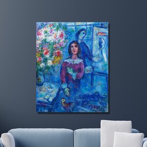 Marc Chagall Canvas Wall Art, Marc Chagall Le Modêle, Expressionism, Abstract Art, Chagall Artwork Canvas/Panel Home&Office Decor Gift 15