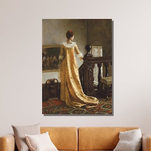 Edmund Blair Leighton Canvas Wall Art, Edmund Blair Leighton The Golden Train Art, Reproduction, Canvas/Panel Home&Office Decor Gift 6