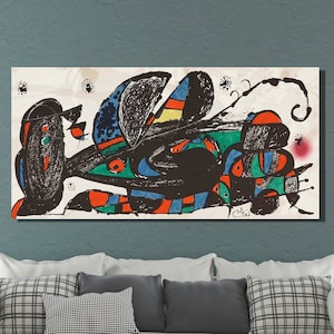 Joan Miro Canvas Wall Art, Escultor Iran by Joan Miro Art Print, Surrealism, Reproduction Print, Home&Office Canvas Wall Decor Gift 13