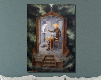 Remedios Varo Canvas Wall Art, Remedios Varo Celestial Pabulum Print, Reproduction Art, Surrealism, Remedios Varo Poster Panel Home Decor 9