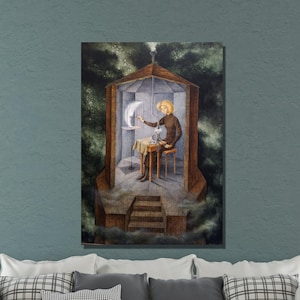 Remedios Varo Canvas Wall Art, Remedios Varo Celestial Pabulum Print, Reproduction Art, Surrealism, Remedios Varo Poster Panel Home Decor 9