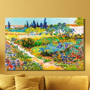 Vincent Van Gogh Canvas Wall Art, Van Gogh A Lane in the Public Garden at Arles Print, Van Gogh Artwork, Framed Poster Print Home Decor 12