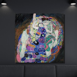 Gustav Klimt Canvas Wall Art, Gustav Klimt Maiden Young Girls Art Print, Symbolism Art, Art,Canvas Poster&Panel, Klimt Artwork Home Decor 18