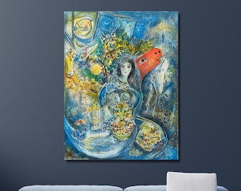 Marc Chagall Canvas Wall Art, Marc Chagall A Woman and a Horse, Expressionism Art, Chagall Artwork Canvas/Panel Home&Office Decor Gift 8