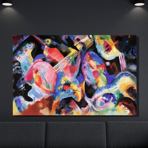 Wassily Kandinsky Canvas Wall Art, Kandinsky Improvisation Deluge Art Print, Abstract Art, Expressionism, Canvas Poster Home&Office Decor 2