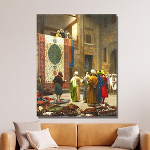 Jean Leon Gerome Canvas Wall Art, Jean Leon Gerome The Carpet Merchant Print, Reproduction Art, Gerome Canvas Print, Home&Office Decor 8