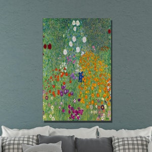 Gustav Klimt Canvas Wall Art, Gustav Klimt Cottage Garden Print, Gustav Klimt Artwork,Symbolism, Reproduction Art, Home&Office Decor Gift 35