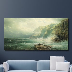 William Trost Richards Canvas Print: Rocky Coastline Wall Art
