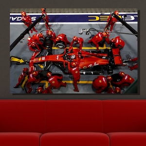 Sebastian Vettel Wall Art, Vettel F1 Canvas, Formula 1 Fan Gift, Sebastian Vettel Ferrari Wall Art, Formula 1 Home&Office Wall Decor Gift 30
