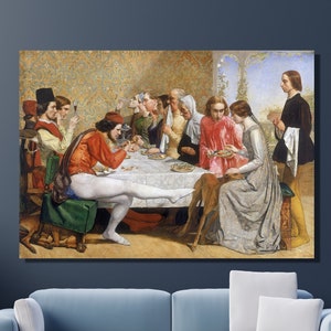 John Everett Millais Canvas Wall Art, Isabella by John Everett Millais Art Print, Victorian Art, Reproduction Print, Home&Office Wall Decor5