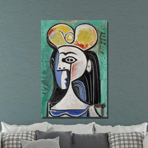 Pablo Picasso Portrait of Jacqueline Art Print, Pablo Picasso Canvas Wall Art, Surrealism Art, Reproduction Print, Home&Office Wall Decor 13