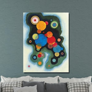 Wassily Kandinsky canvas muurkunst, Wassily Kandinsky verdiept impuls Art Print, abstracte kunst, canvas poster/paneel decor cadeau voor thuis en kantoor 14