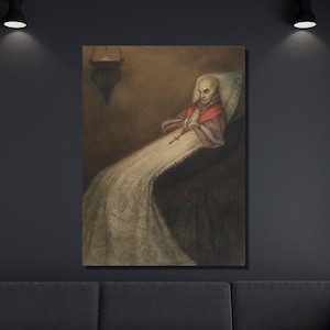 Alfred Kubin &quot;Dying Pope&quot; Canvas Wall Art Print